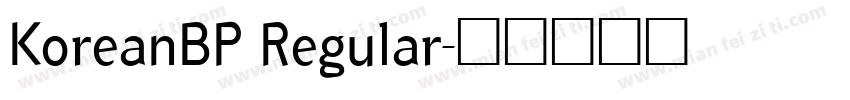 KoreanBP Regular字体转换